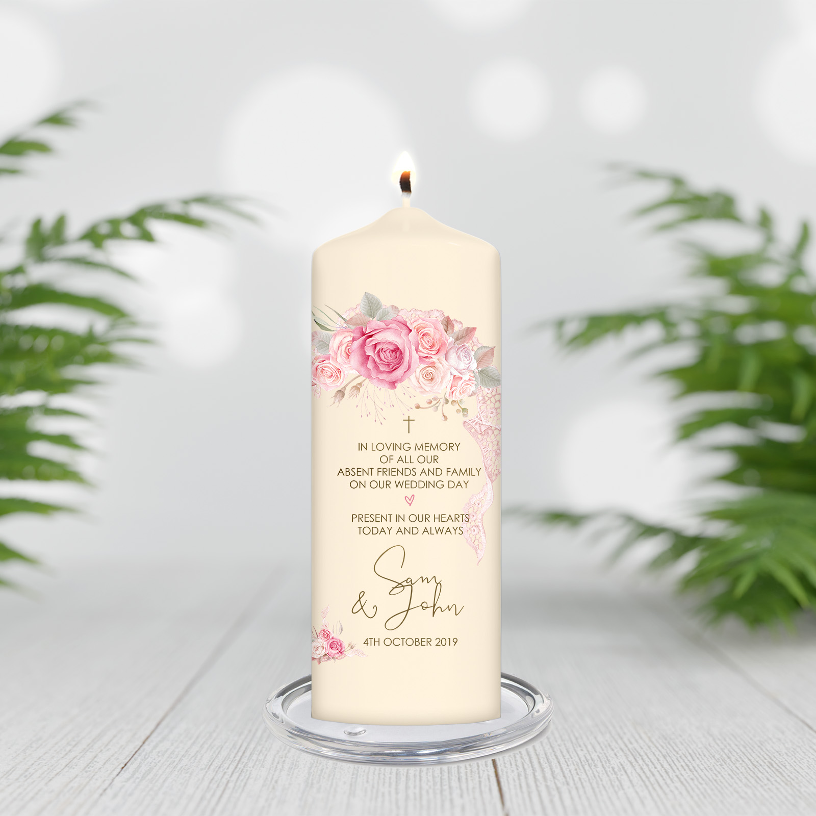 Romantic Florals Remembrance Candle