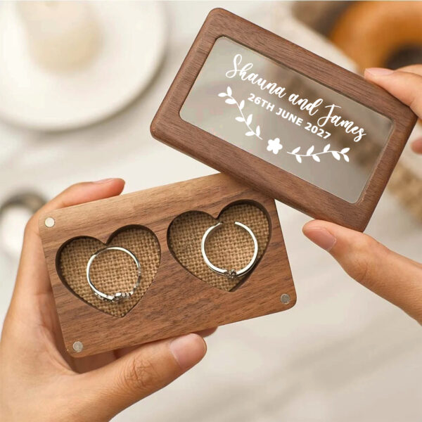 Rectangle Wooden Ring Box