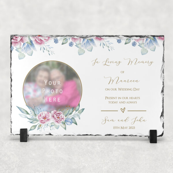 Soft Florals Remembrance Slate
