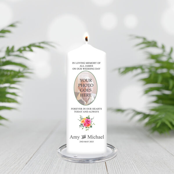 Dearly Loved Photo Remembrance Candle