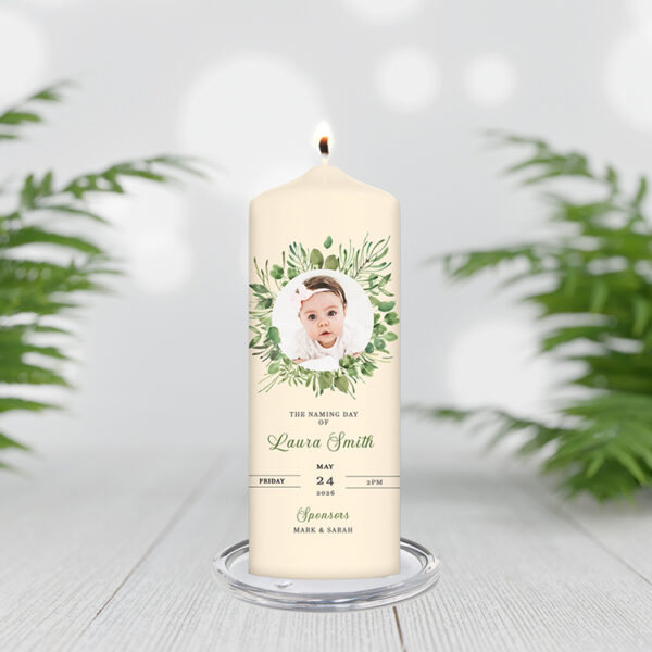 Photo Naming Day Candle