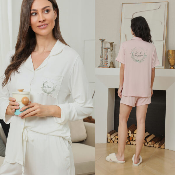 Bridal Party Jersey Stretch Shorts Pyjamas Set