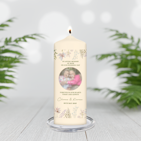 Dainty Photo Remembrance Candle
